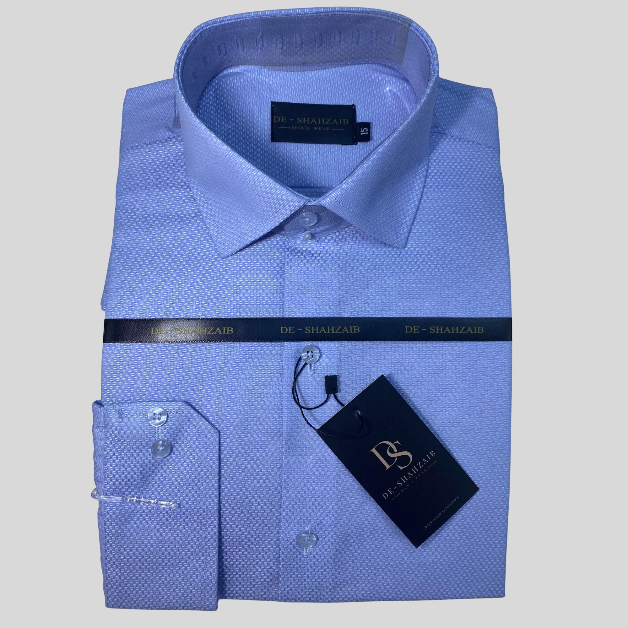 Light Blue Dobby Shirt