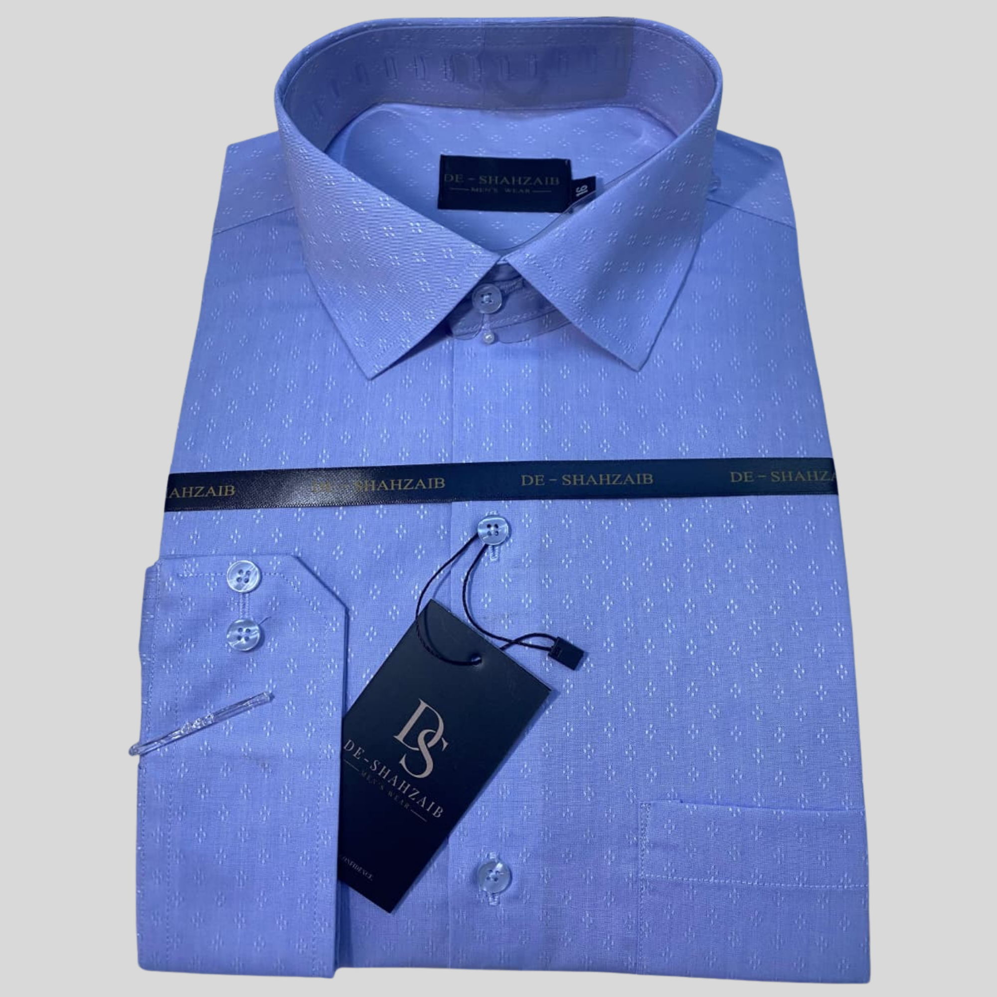 Light Blue Textured Shirt